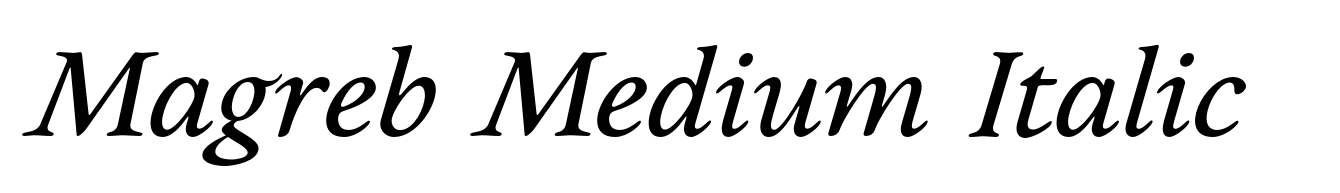 Magreb Medium Italic